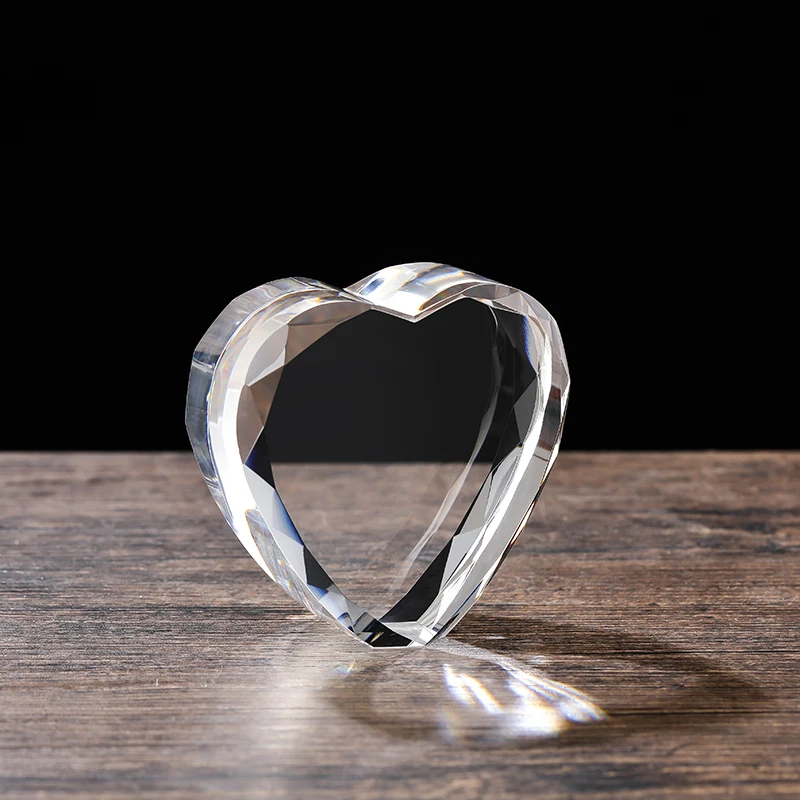XTOOL Blank K9 Shining Crystal Heart Shaped Crystal Photo Frame for 3D Laser Engraving Love