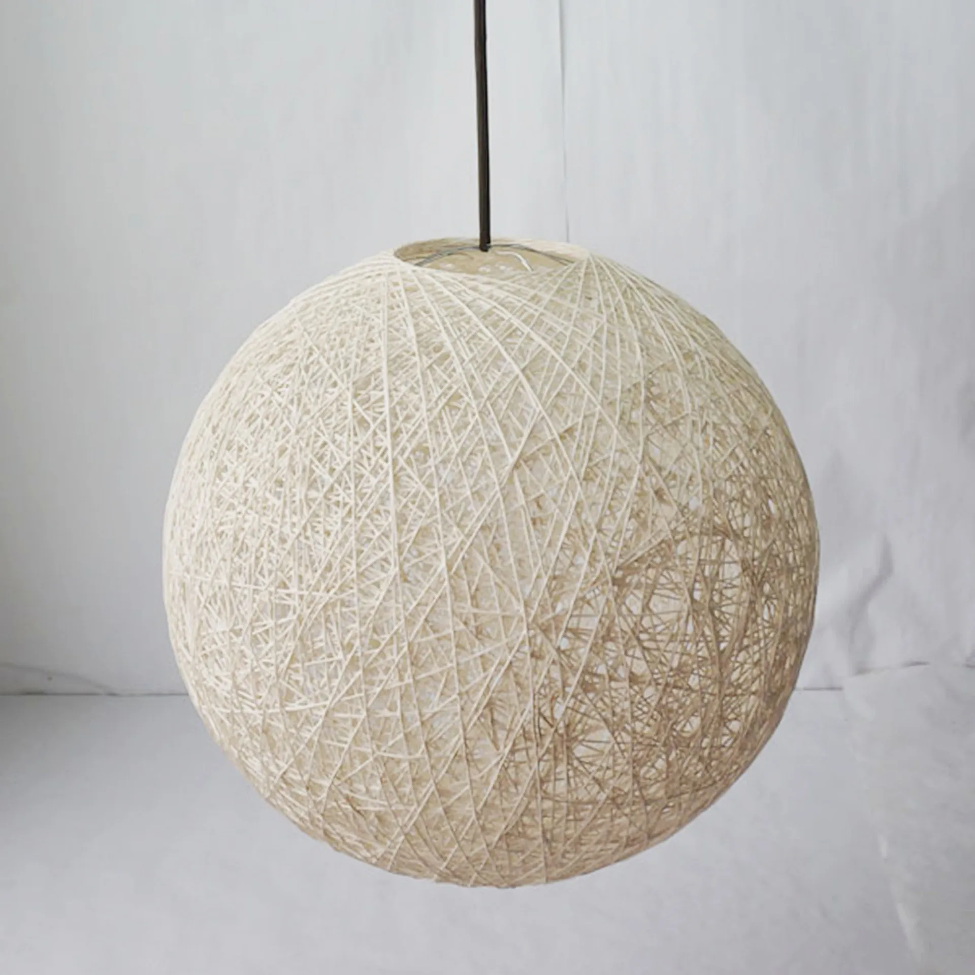 

Customized living room, dining room, coffee shop decoration, lampshade, paper rope ball lampshade, hemp rope ball lampshade, han