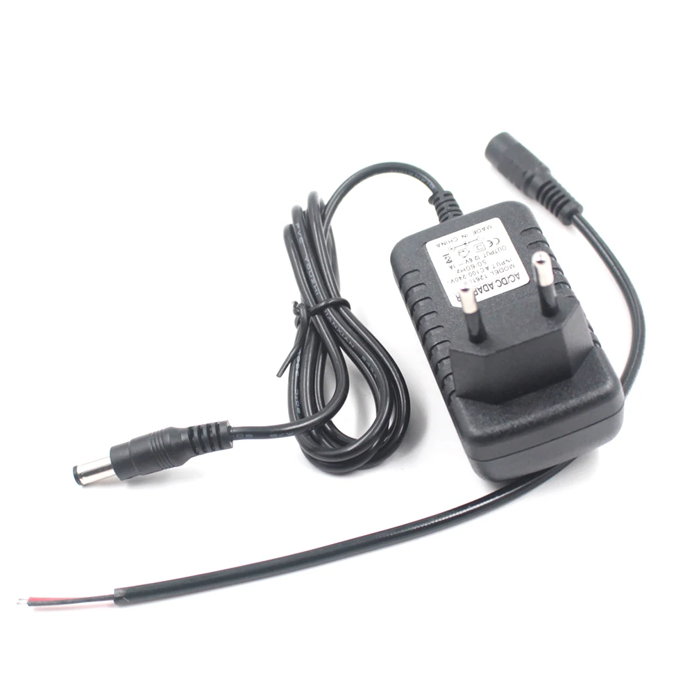 12.6V 1A 2A Battery Charger with Female 5.5*2.1mm Cable For Electric Screwdriver Polymer 3 String 18650 Lithium Battery Charger