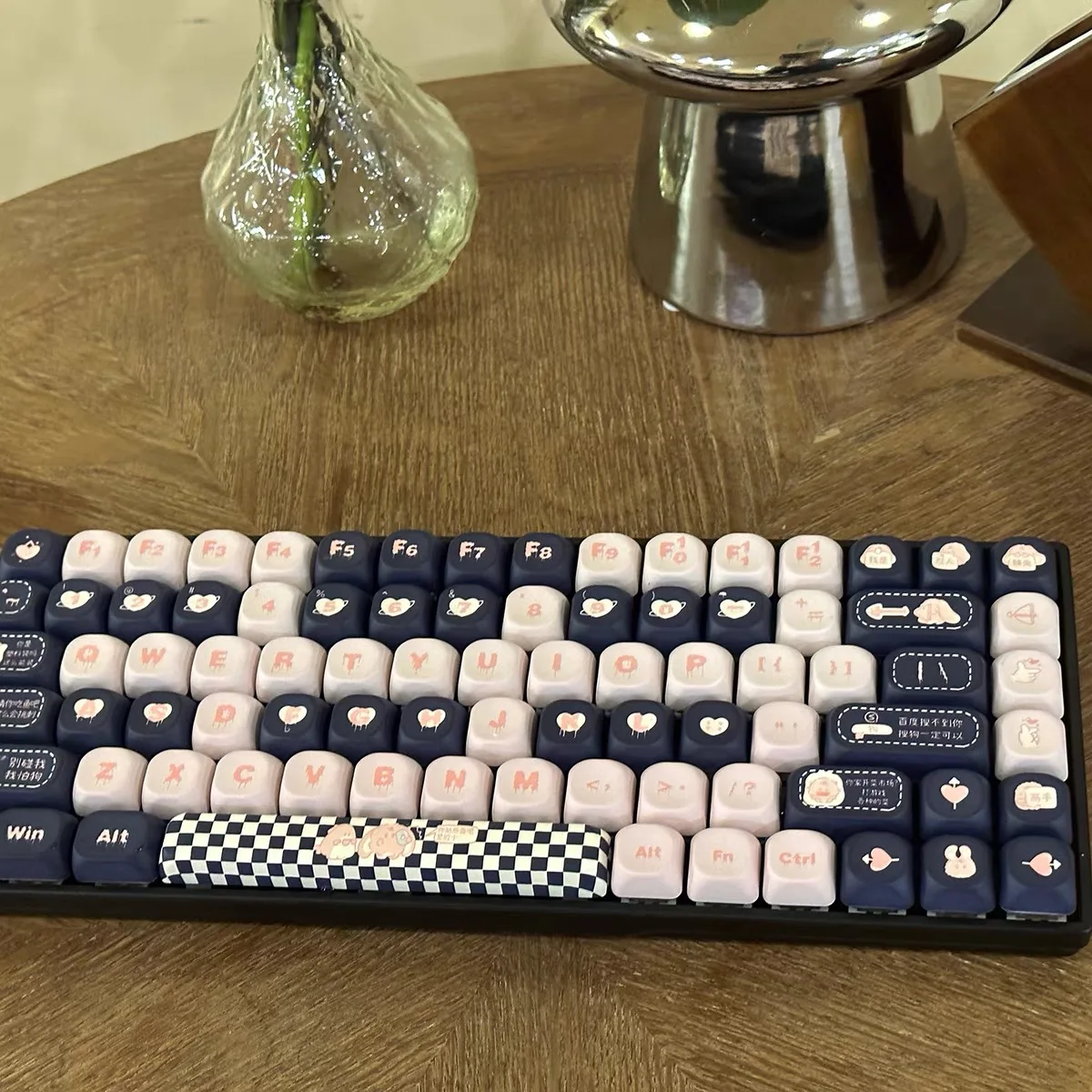 Moa/chreey keycap แป้นพิมพ์สูงกระต่ายน่ารักของขวัญ135 keycap DIY สร้างสรรค์สำหรับ61/87/104/108แป้นพิมพ์กล