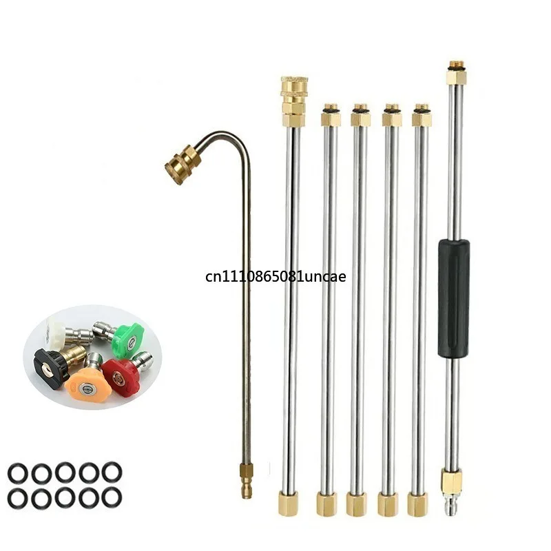 For High Pressure Washer Gun Extension Wand Nozzle Set Air Conditioner Cleaning Spray Rod Car Washing Accessory