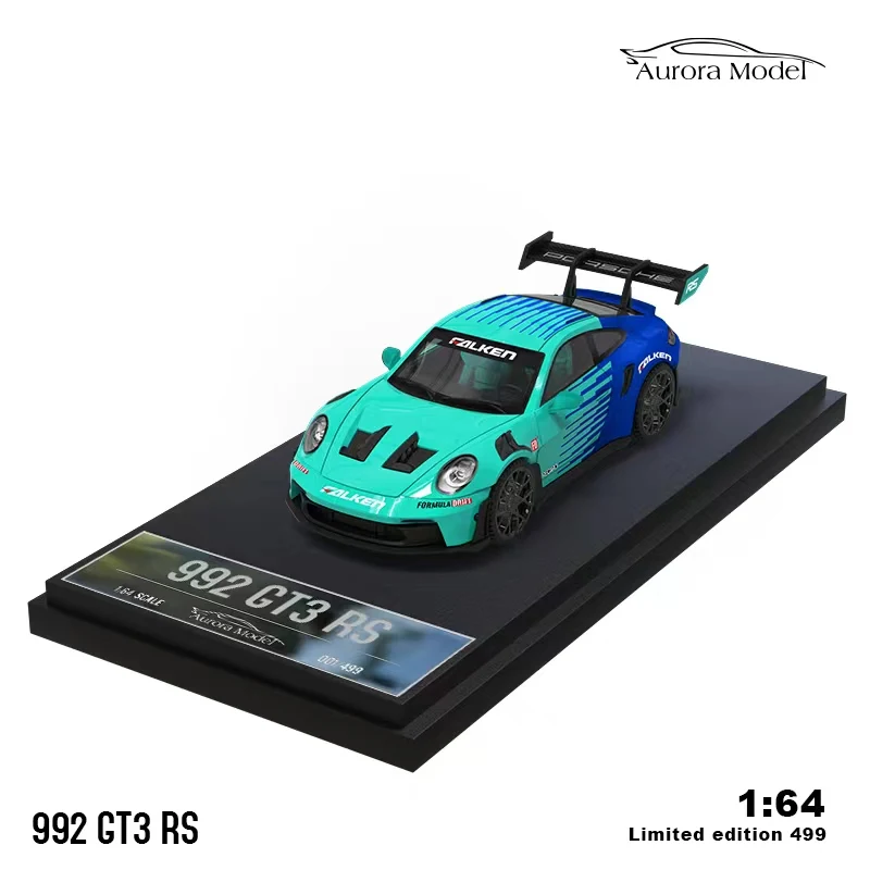 Aurora 1:64 Toy Model Car RWB992 GT3 RS Alloy Die-Cast Sport Vehicle Collection Display