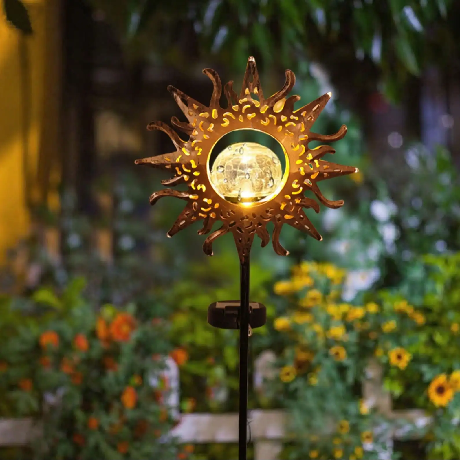 1 Stück solarbetriebene Gartendekor-Landschaftsleuchte, Solarleuchte für den Außenbereich für Wege, Rasen, Hof, Camping, Außenbeleuchtung