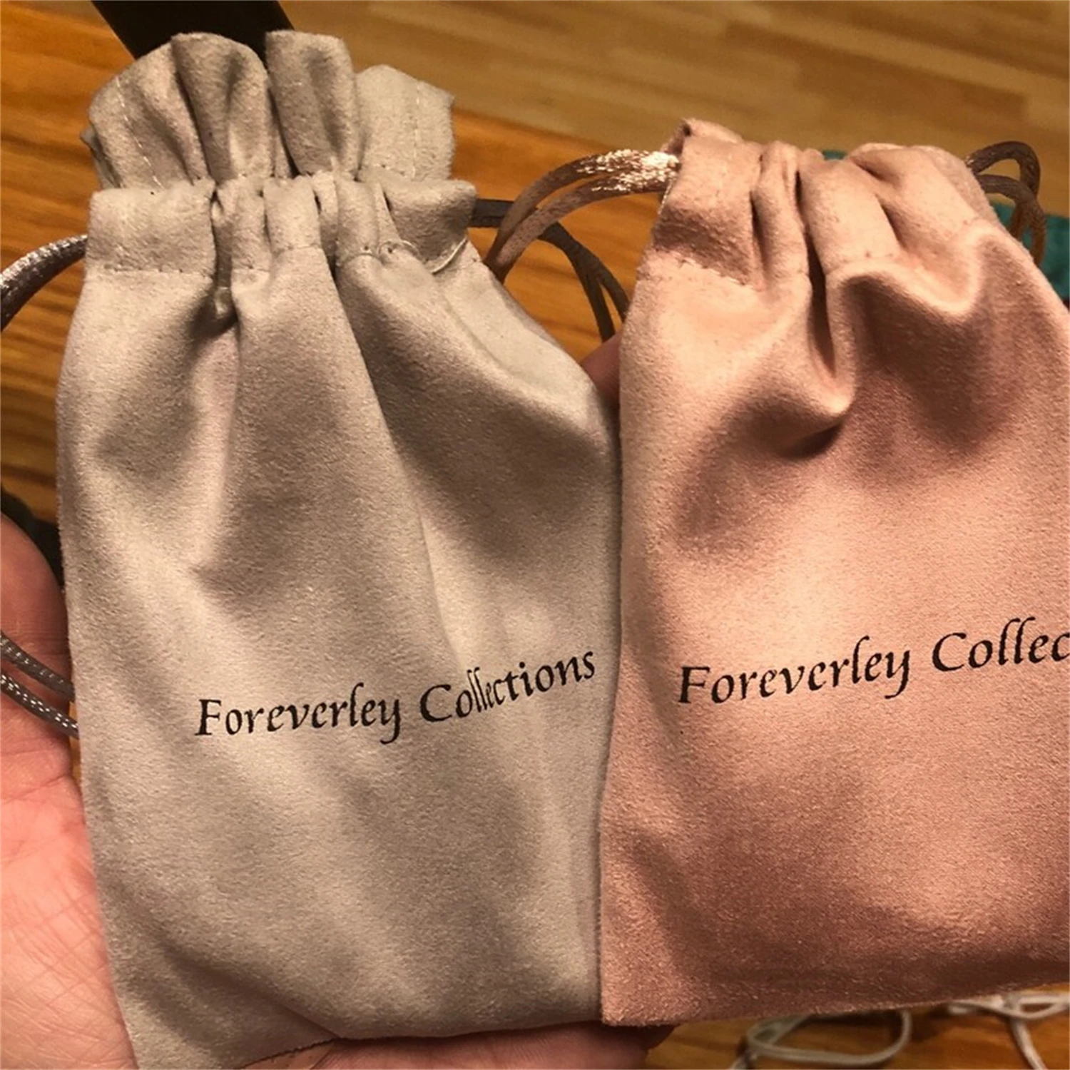 

50pcs custom jewelry packaging pouch Cotton canvas bags personalized logo with ribbon bag chic small pouch jewellery packaging