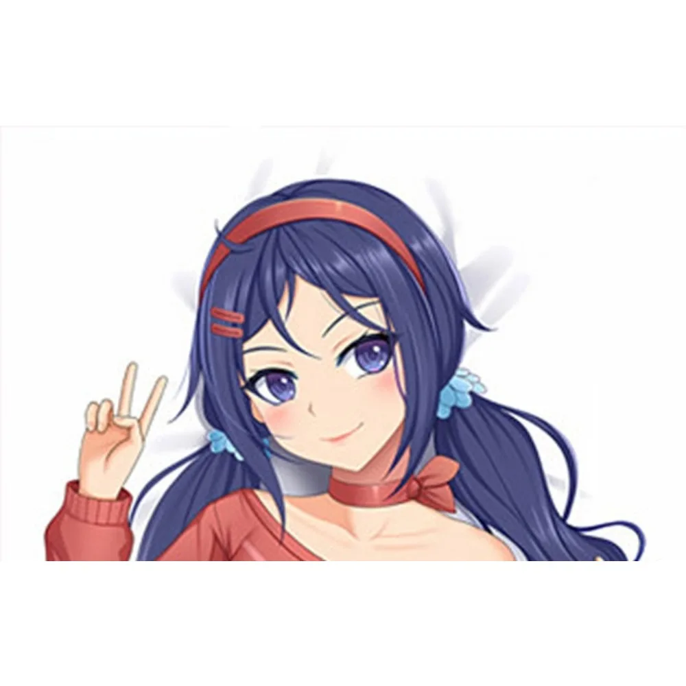 Dakimakura Body Pillow Cover Mita Dual Mood Printed Design Two Expression Casual Outfit Decor Pillowcase