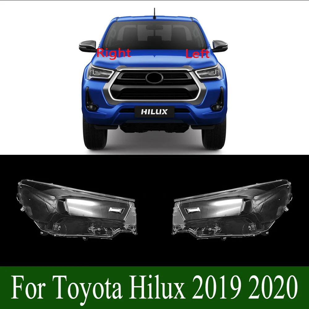 

Для Toyota Hilux 2019 2020, крышка объектива фар, прозрачный абажур, корпус фары, плексиглас, замена оригинального абажура