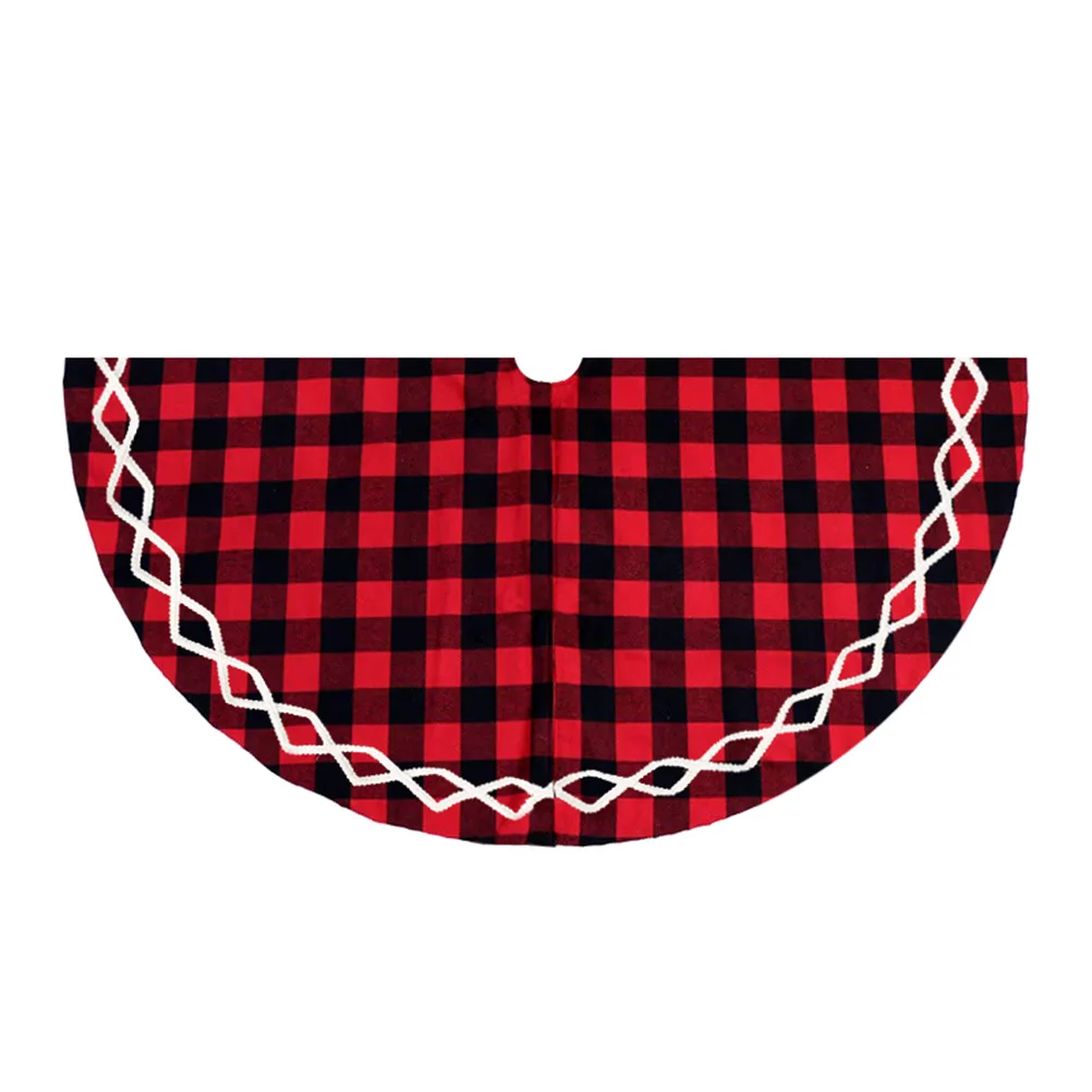 

1pc Christmas Tree Skirt Classic Cloth Design Festive Decor For Indoor Outdoor Holiday Party Home Office Xmas Tree Cover