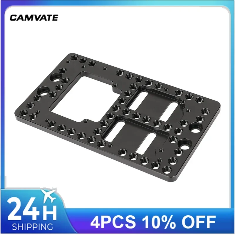 CAMVATE ชีสแบตเตอรี่แผ่น Backboard กับ1/4 "-สกรูเกลียว20เฉพาะสำหรับ IDX P-V2 Quick Release V Mount แผ่นกล้อง