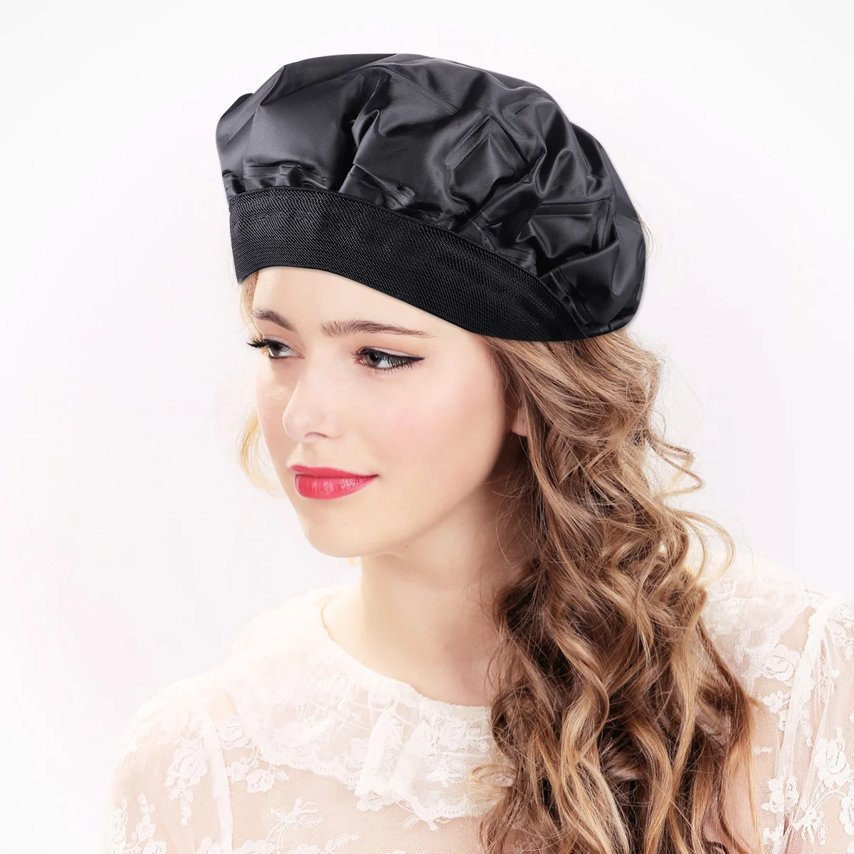 

steamer cap heating cap thermal hair cap hair heat cap heated hair styling