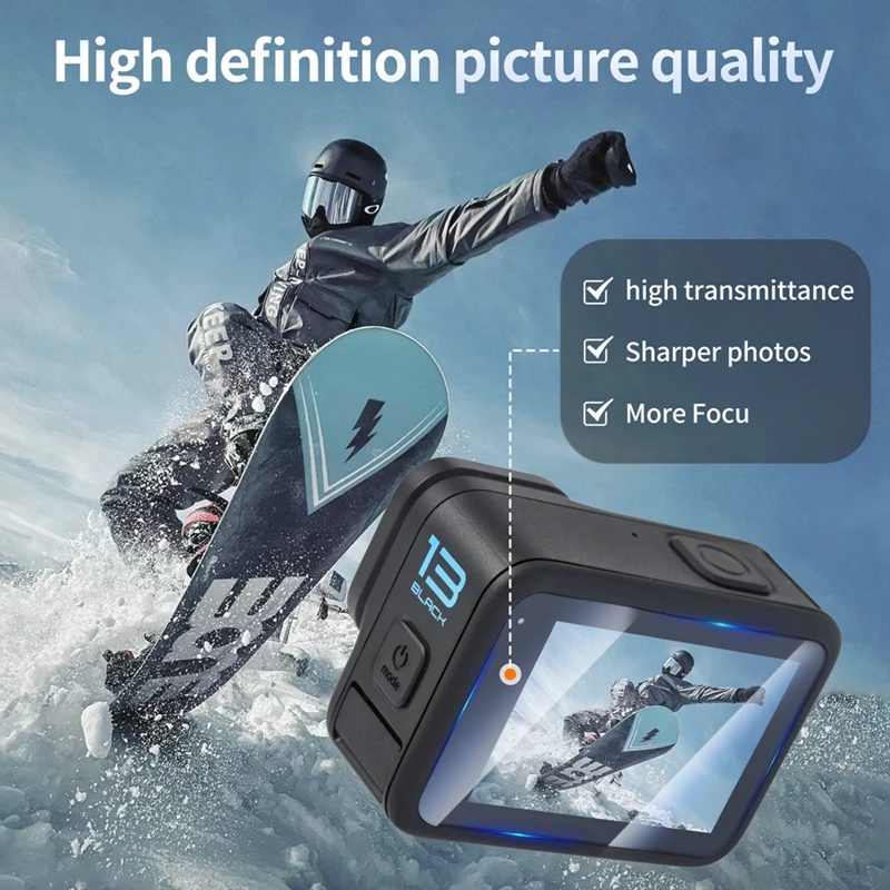 For GoPro Hero 13 Camera HD Protective Film All Tempered Glass Screen Protector Cover Waterproof Anti-scratch Hard Accessories