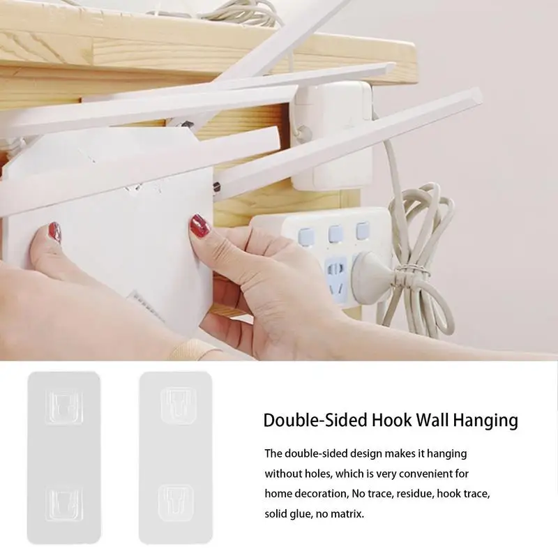 Double Sided Adhesive Wall Hooks No Drill Wall Sticker Hangers Mounted Hooks Clear Wall Hooks Suction Cup Hanger No Drill