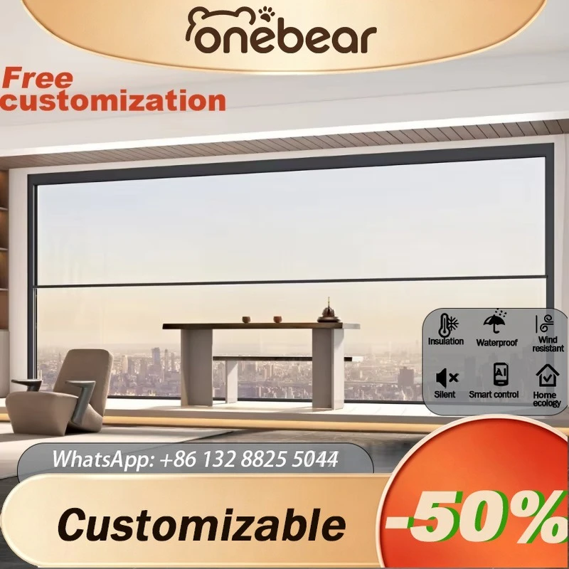 Any Size Custom Breathable Aluminum Alloy Vertical Smart Lifting Window Insect Proof Automatic Window For Basement Apartment