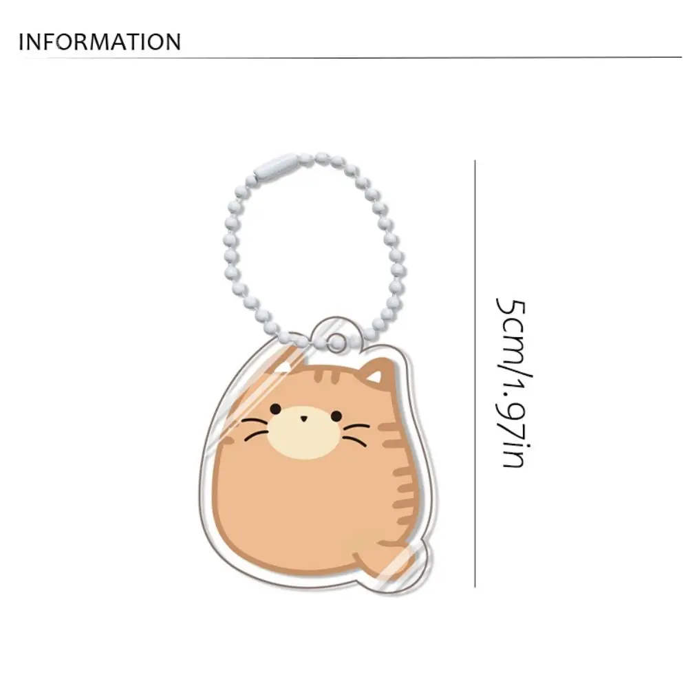 Kawaii Orange Cat Siamese Cat Keychain Ginger Cat Calico Cat Kitty Pendant Creative Cute Acrylic Cat Keyring Birthday Gift