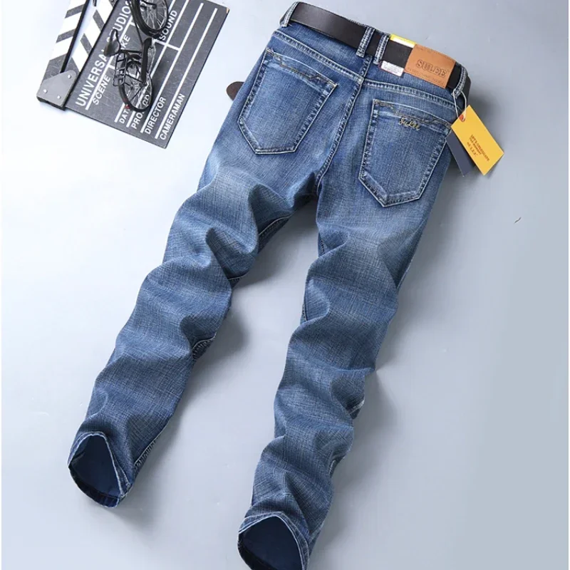 SULEE Marca 2025 Nuovi Pantaloni Elastici Slim da Uomo Four Seasons Fashion Business Denim per Jeans da Uomo Stretch Vaqueros Hombre