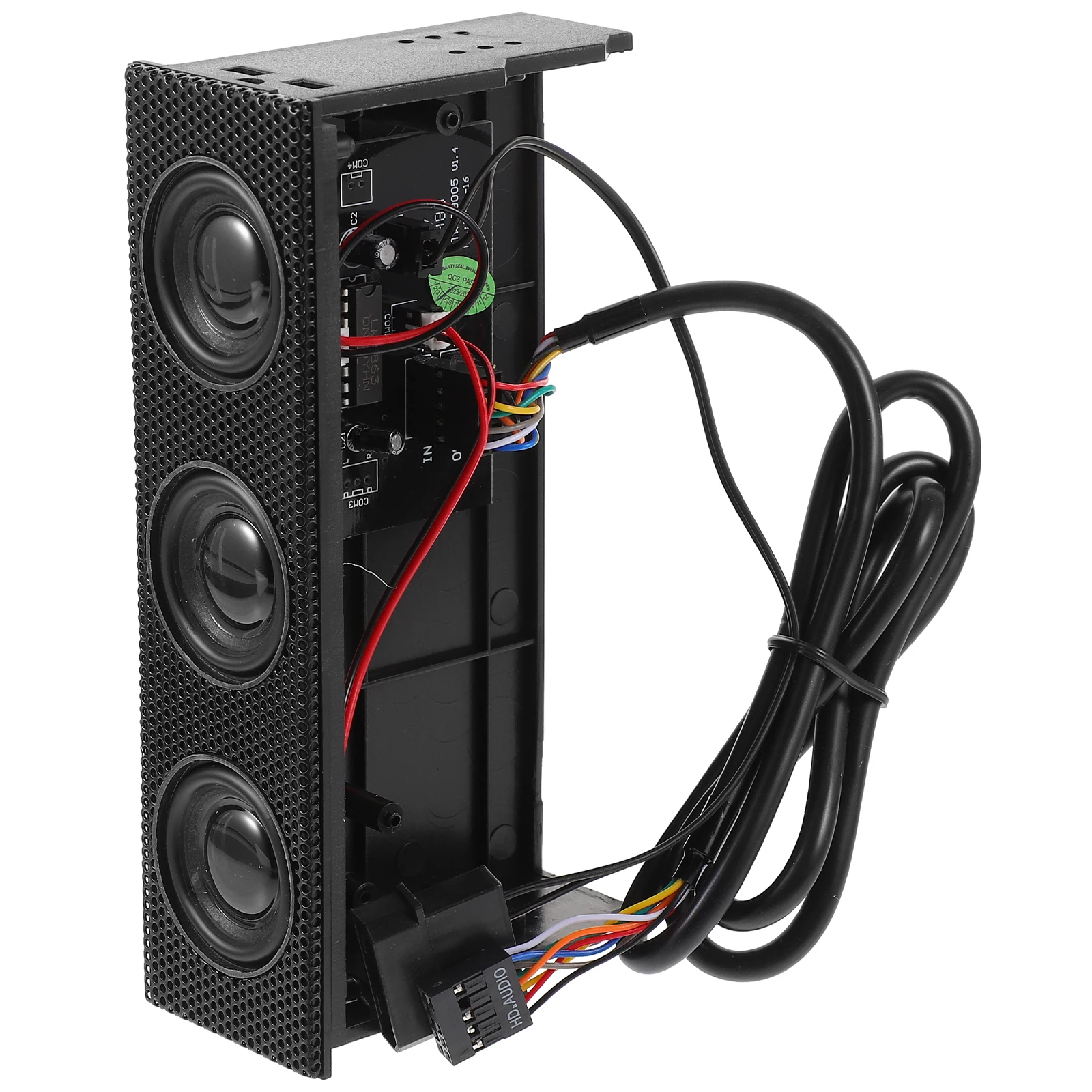 

Black Panel Front Panel For Pc Surround Computer Case Speaker Sound PC Case Optical Computer Accessory Drive Slot Speaker