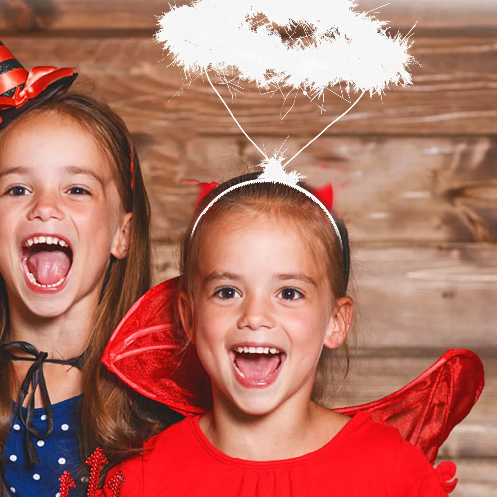 

Angel Headband Lightweight Non-Fading Hair Band for Parties and Special Events White Angel Headband