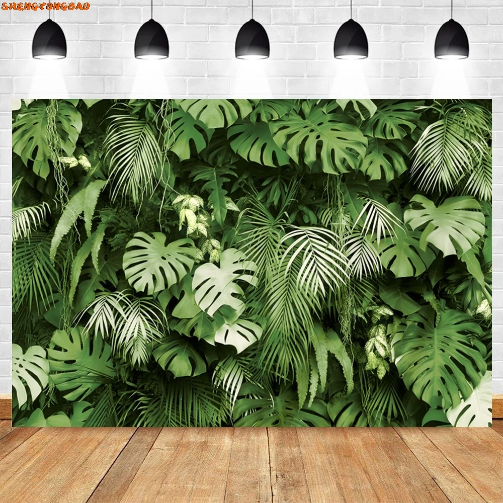 Arrière-Plan de Photographie de Jungle Tropicale, Safari, Feuilles Vertes, Printemps et Été, Mariage, ixd'Anniversaire, Baby Shower, Accessoires Photo