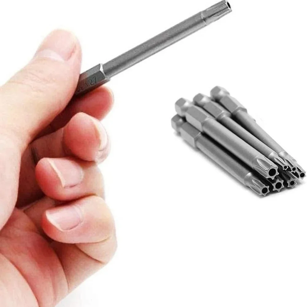 11/12-teiliges Torx-Schraubendreher-Bit-Set mit Loch 50/100mm, verlängertes Schraubendreher-Set, manipulationssicheres magnetisches Bohrer-Bit-Set, Schraubendreher-Werkzeug – Detail 7