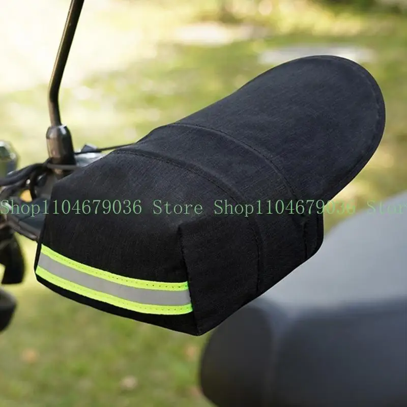 

652F Motorcycle Handlebar Muffs Summer Airy Sun Protect Gloves With Reflective Strip