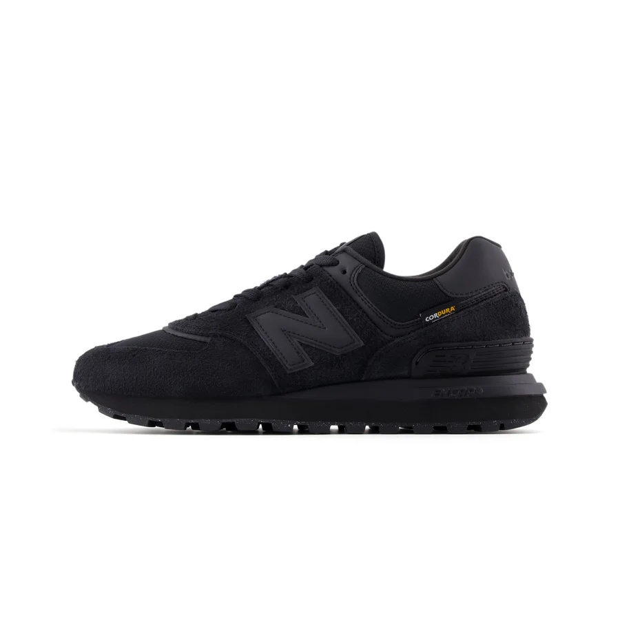 New Balance NB 574 LG унисекс, черные удобные универсальные повседневные туфли с низким берцем, амортизирующие, износостойкие, поддерживающие, баланс