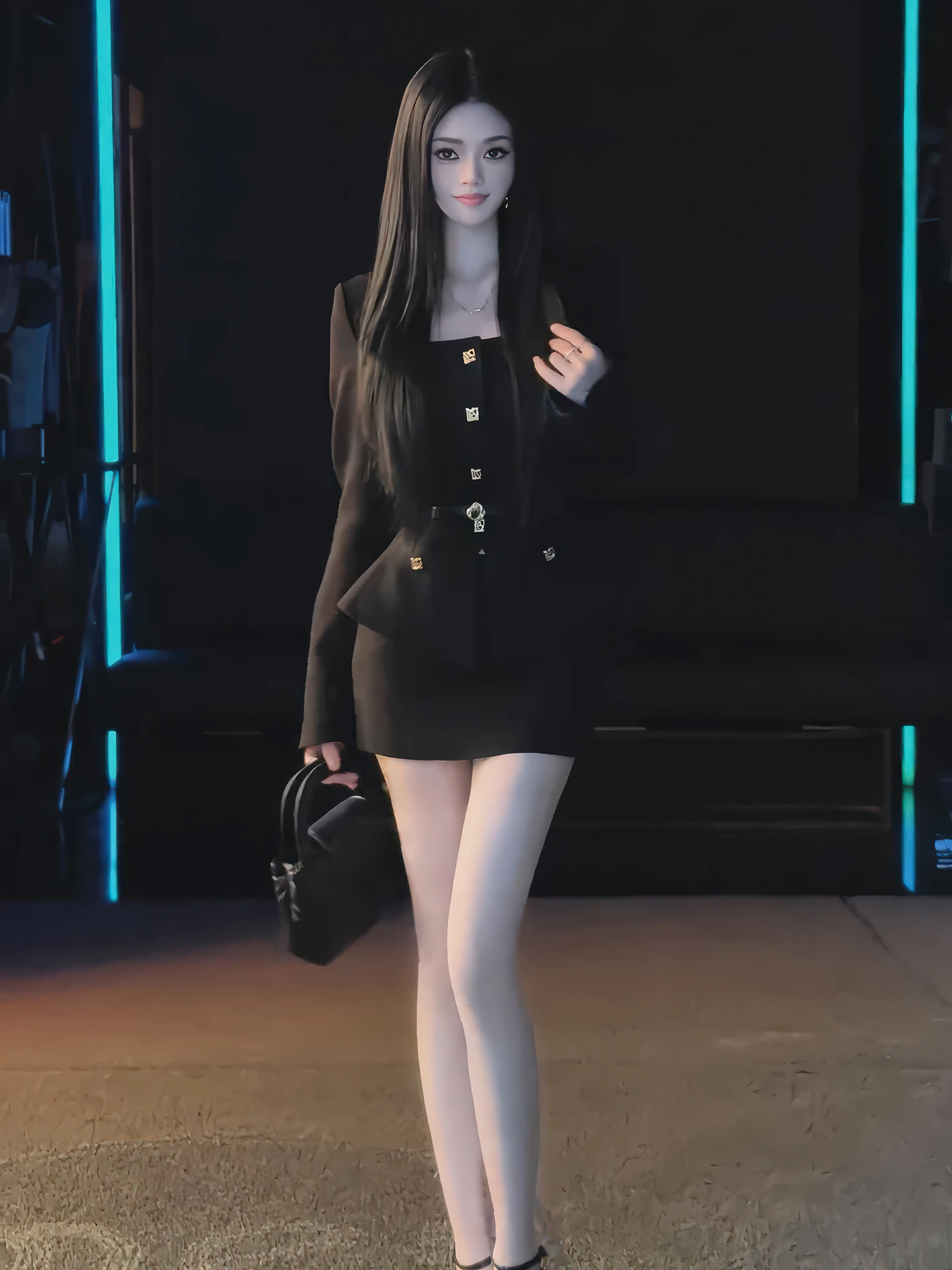 

Ele Faionable женский костюм, утягивающая юбка, комплект из двух предметов, весна 2026, новое женственное пальто на заказ