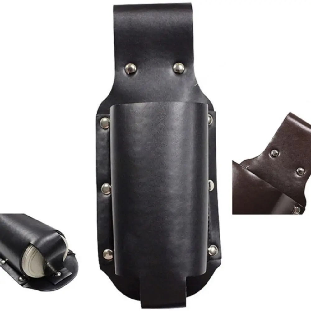 Leather Beer Bottle Waist Holster Portable Beer Belt Bag Handy Wine Bottles Beverage  Holder Outdoor Drink Bottle Case Cover