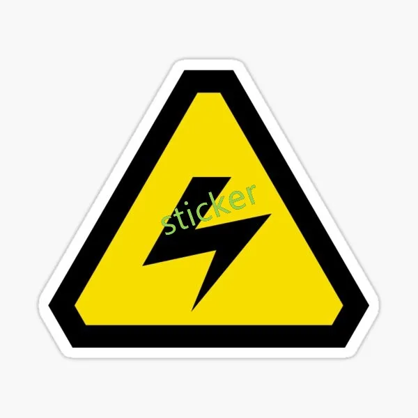 خطر الكهربائية تحذير أنيمي ملصق Jdm سيارة يسافر سرعات عالية تنورة يطير ملصقات الفينيل #3