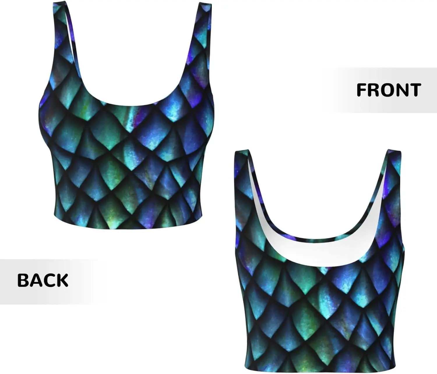 3D Magical Dragon Scales Musterdruck Damen Utility Weste Sportweste Yoga Trainingsweste für Damen Leichter Sommer