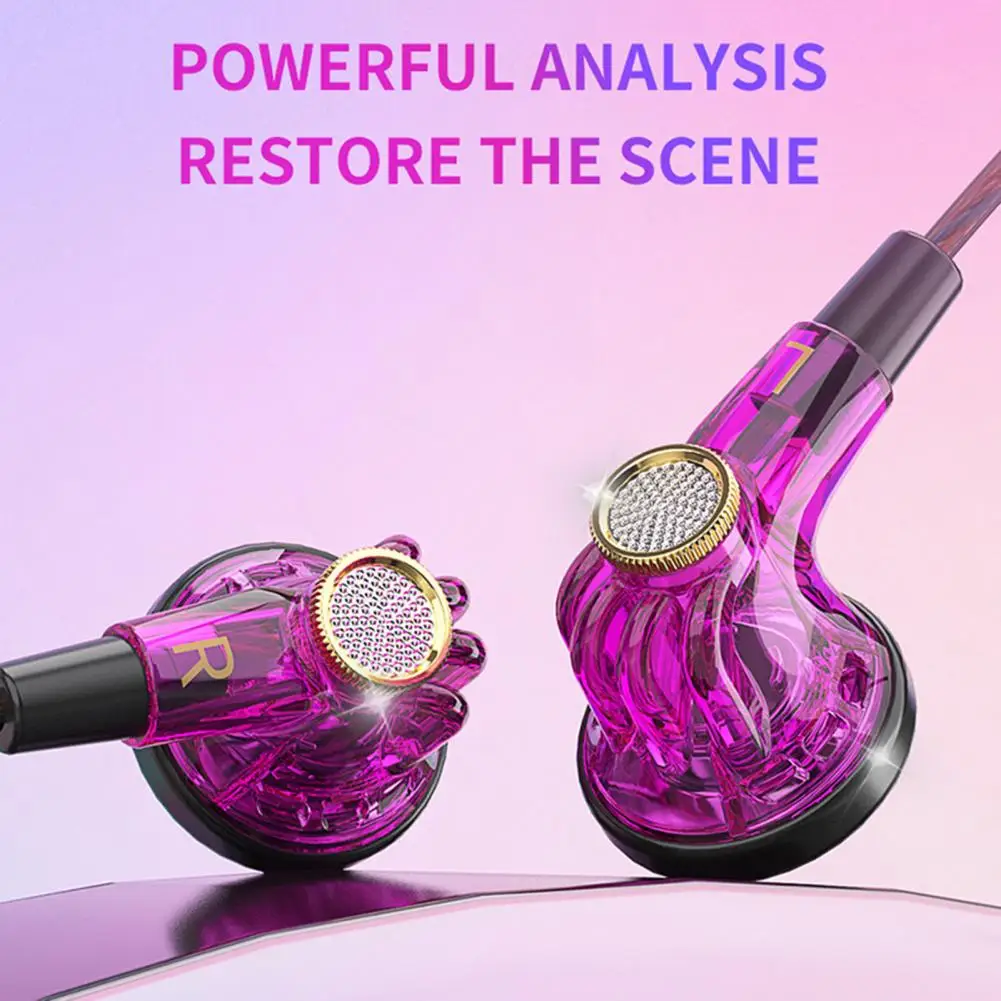 Hifi Wired Earphones Enhanced Clear Audio Sound with Mic High-Frequency Perception Large Dynamic Coil Sound Earphone