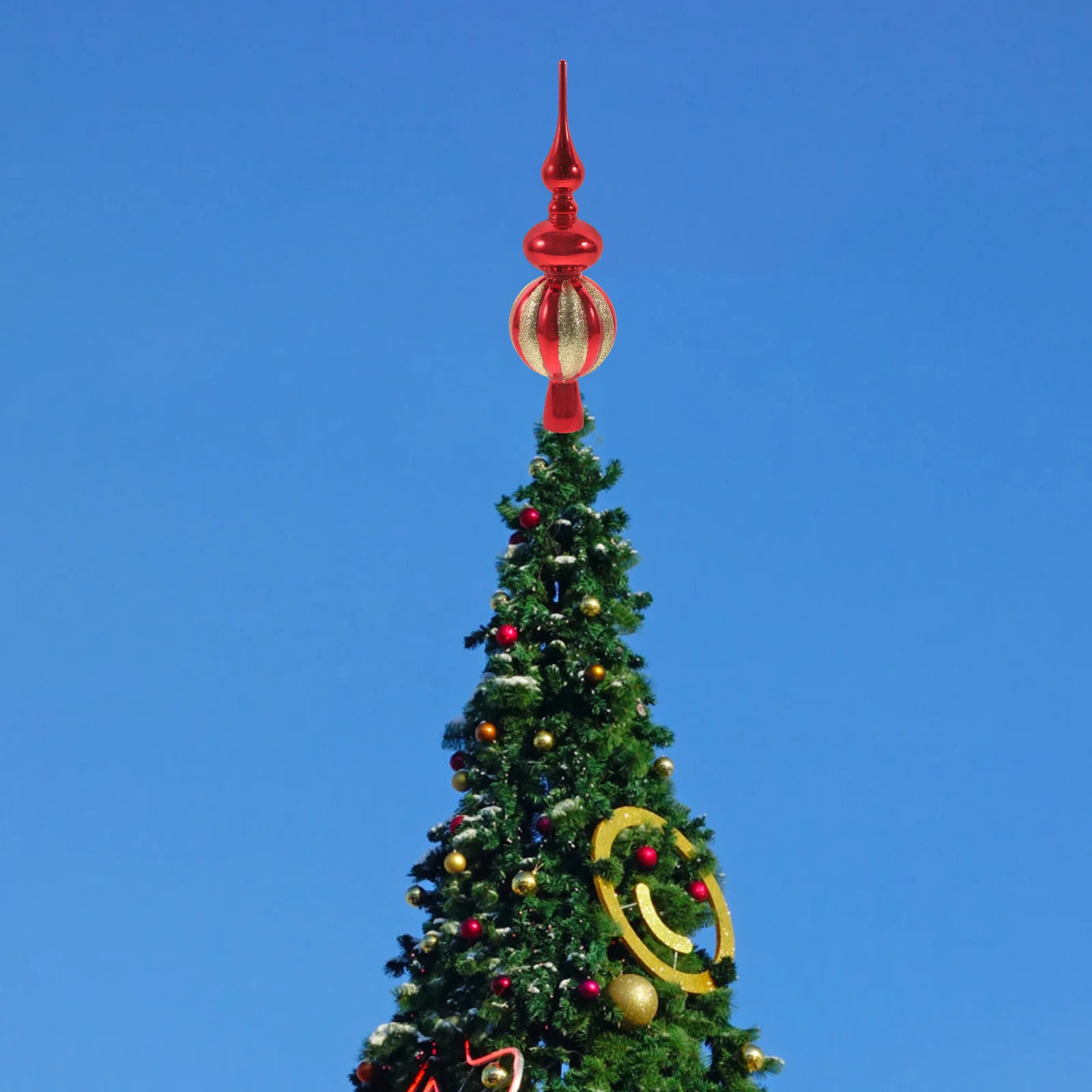 

Spherical Christmas Tree Topper Plastic Compact Xmas Tree Decoration Xmas Party Supplies Christmas Decoration