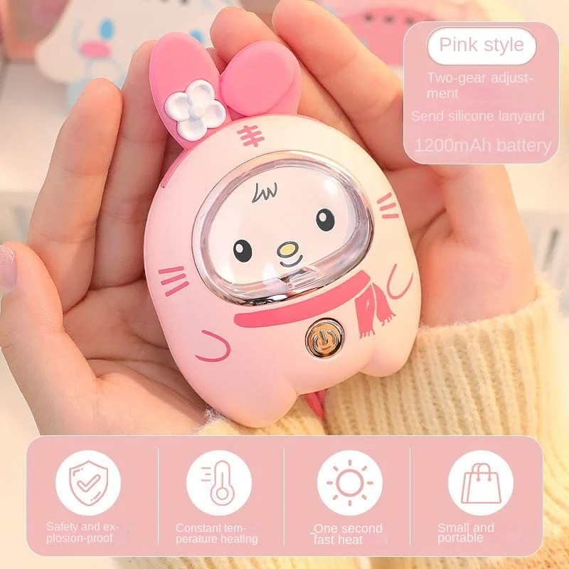 Sanrio KuromiMy melodyCinnamoroll cute cartoon female student small and portable high-looking self-heating hand warmer gift