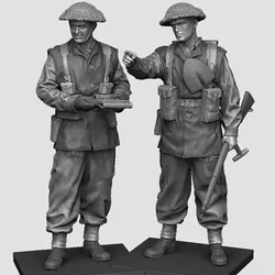 1/35 Scale WW2 Resin Soldier Figure Assembly Model Kit British Infantry Normandy Set Hobby Miniature Unassembled and Unpainted