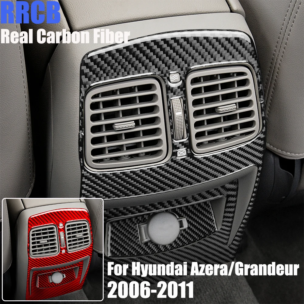 

Real Carbon Fiber Car Accessories Rear Vent Set Trim Cover Soft Sticker For Hyundai Azera/Grandeur 2006 2007 2008 2009 2010 2011