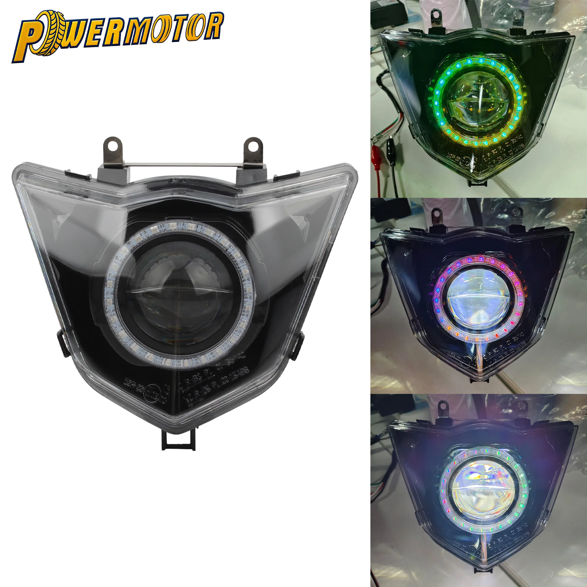 

Motorcycle LED Headlamp App Control RGB Angel Eye Light For Yamaha WR125 WR 125 X R 2009-2016 Motocross Headlight Accessories
