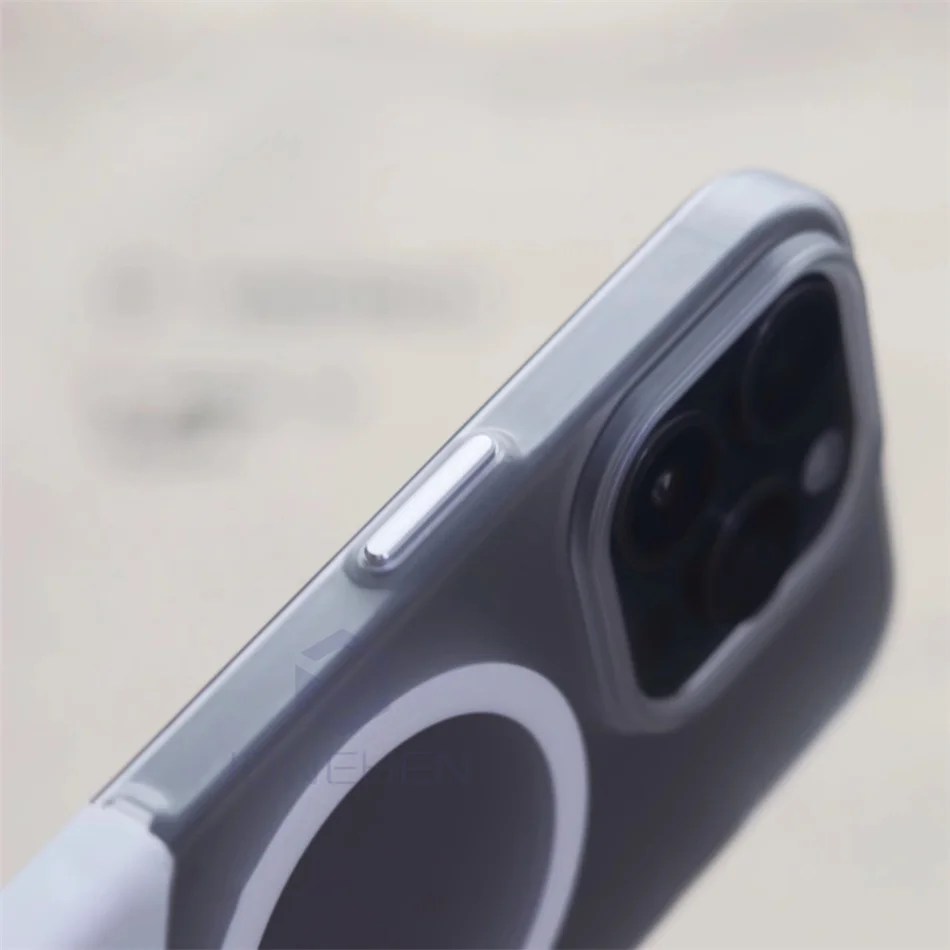 Detachable Splicing Hard Magnetic PC Case For Magsafe Matte Clear 2 IN 1 Back Cover For iPhone 16 15 14 13 12 Pro Max Shockproof