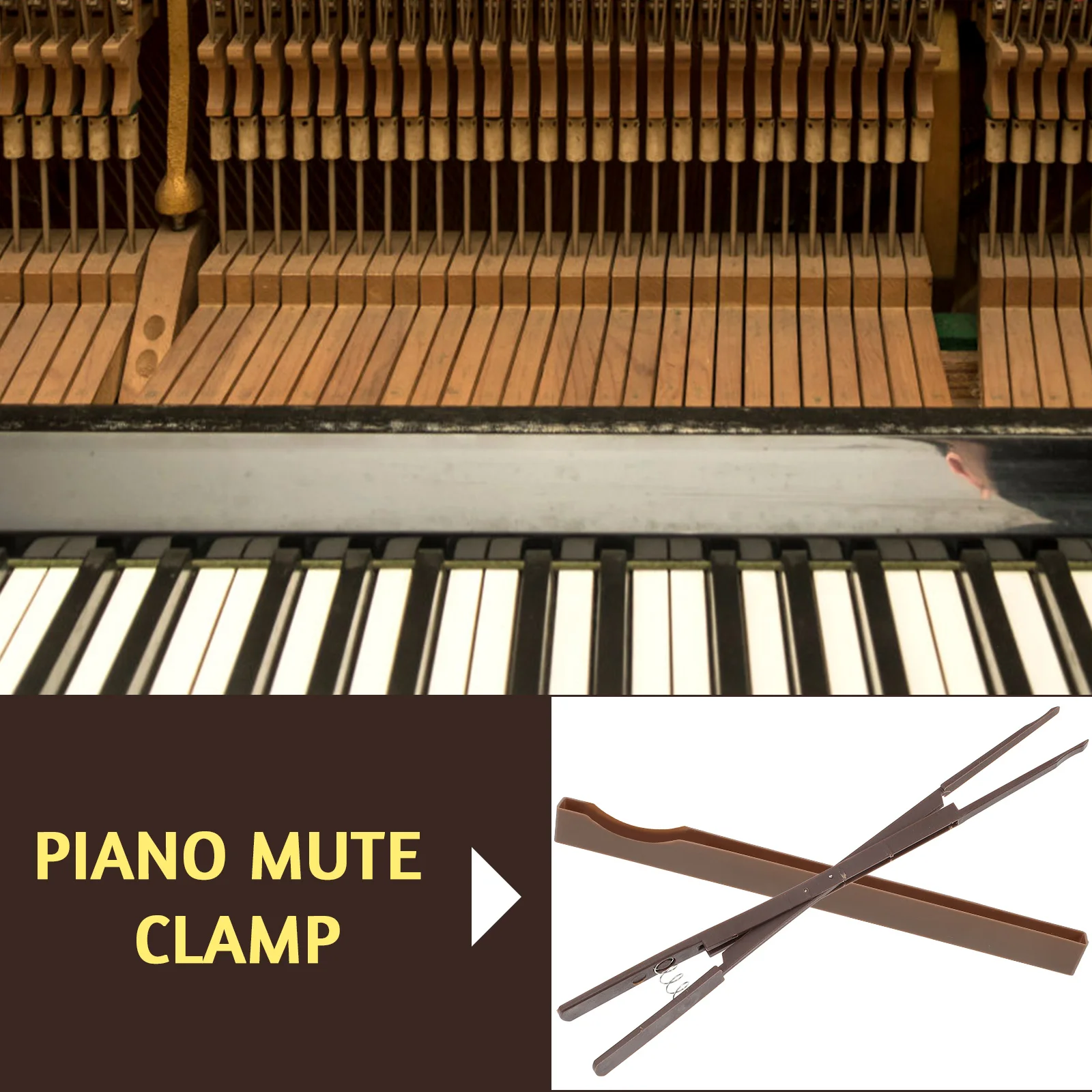 

1Set Sturdy Mute Clip Practical Piano Accessory Smooth Material Never Hurt Strings Great Gift Treble Mute Clamp