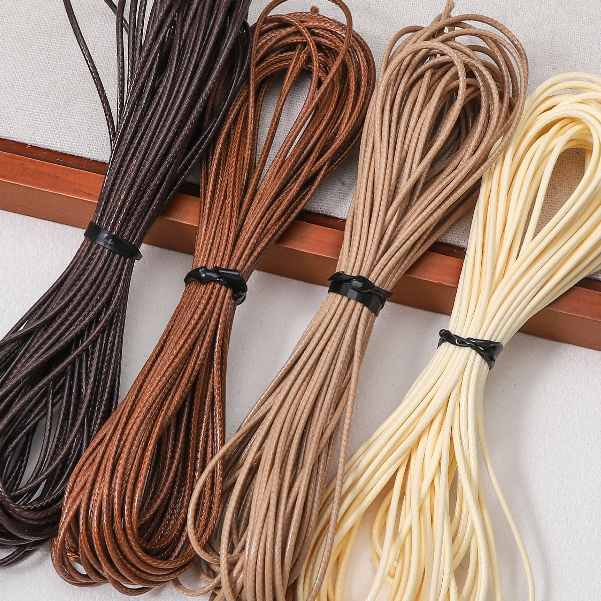 0.8-1.5mm Faux Leather Line Wax Cord Thread Durable String For DIY Necklace Bracelet Handicraft Jewelry Making Accessories image 2