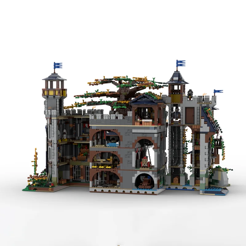 Medieval Castle Model Moc Building Bricks Tree of Life Castle Model Technology Modular Blocks Gifts Christmas Toys DlY Assembly
