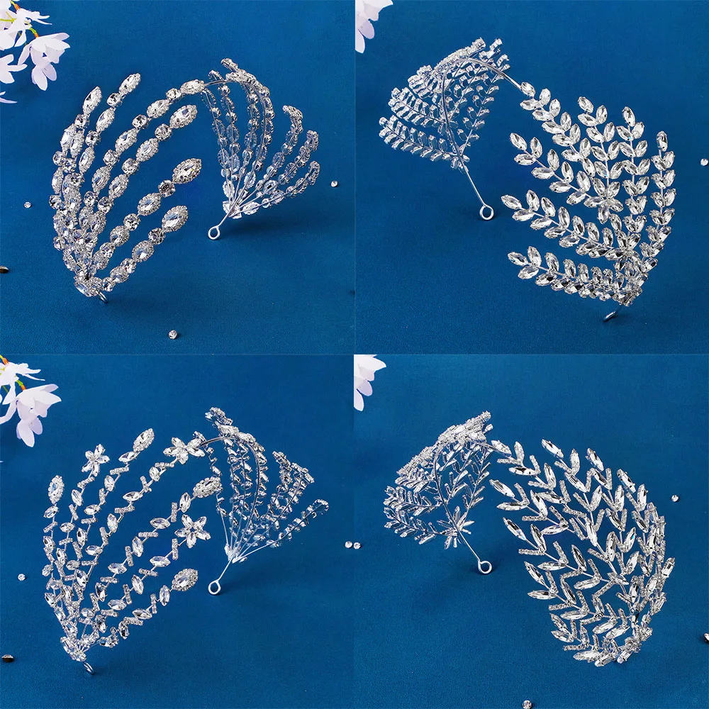 

Crystal Tree Wedding Crown Headband Rhinestone Wedding Hair Accessories Women Headwear for Banquet Bridal Tiara Hairbands