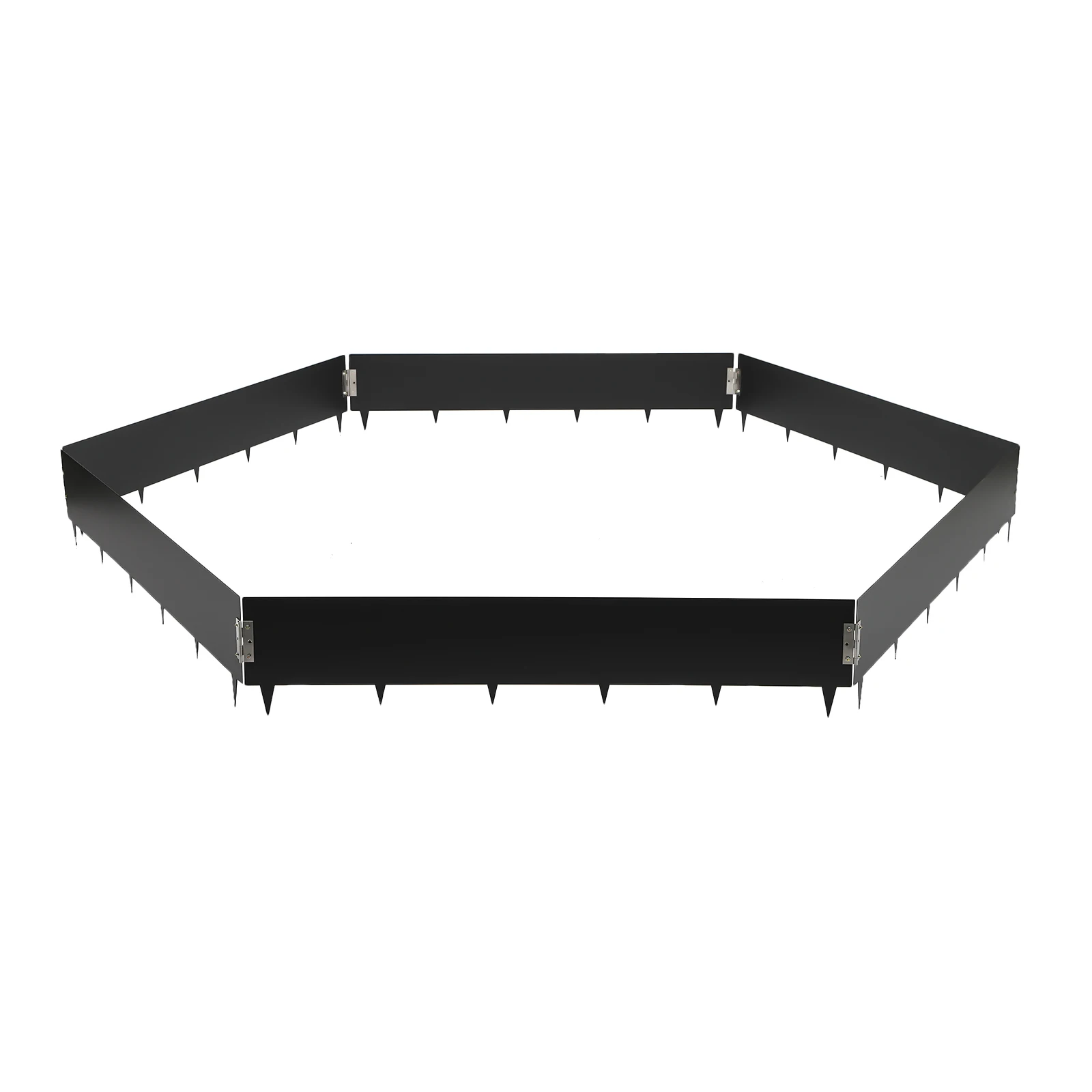 Steel Landscape Edging Set, 40in Length, 8.46in Height, Effective Weed Barrier, Easy to Install with Connecting Hinges for
