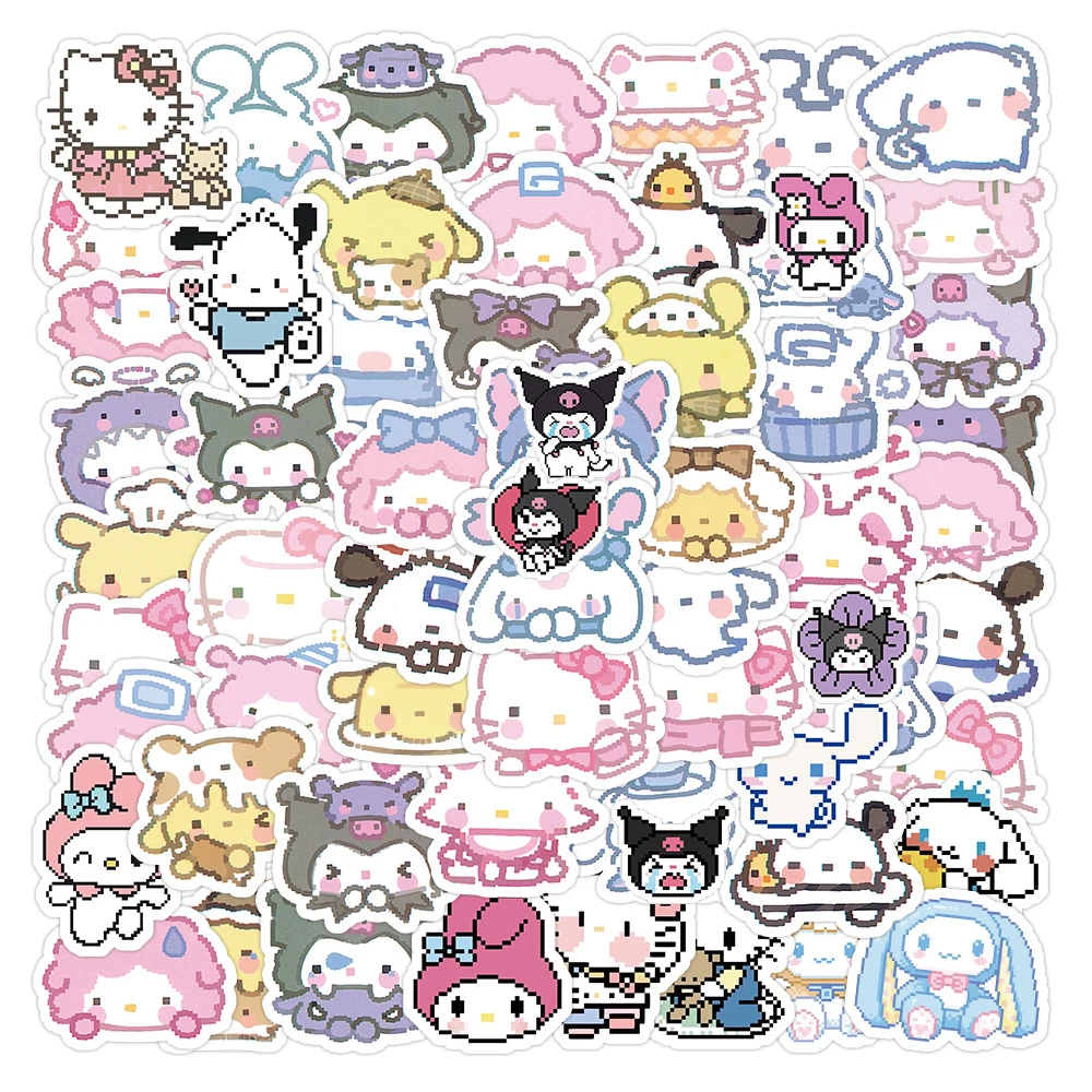 10/30/50/100pcs Funny Sanrio Cartoon Stickers for Kids Toy Gifts DIY Laptop Fridge Car Skateboard Waterproof Cute Sticker Decals