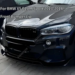 4PCS Front Bumper Splitter Lip Spoiler Protector Canard for BMW X5 F15 M Sport 2013 2014 2015 2016 2017 2018 Body Kits Tuning