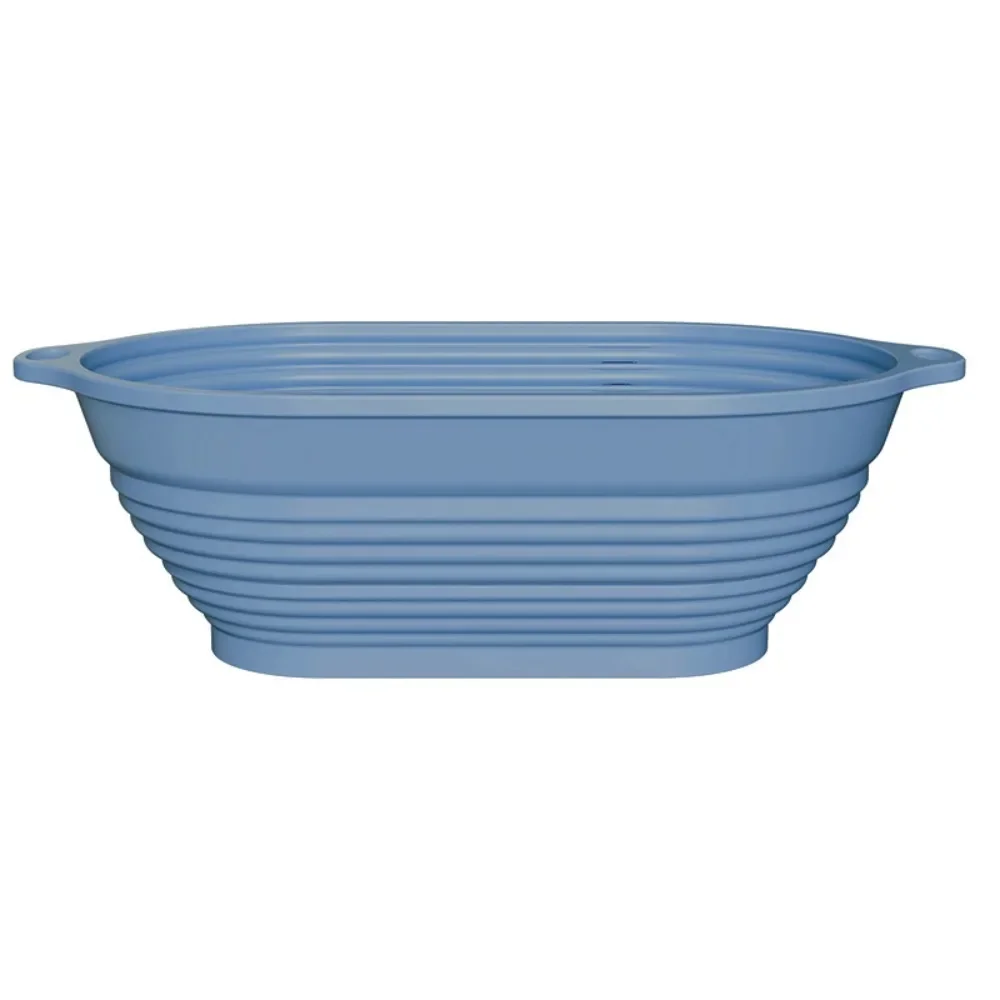 Silicone Bread Proofing Basket Round/Oval Space-saving Dough Proofing Bowl Foldable High Temperature Resistant