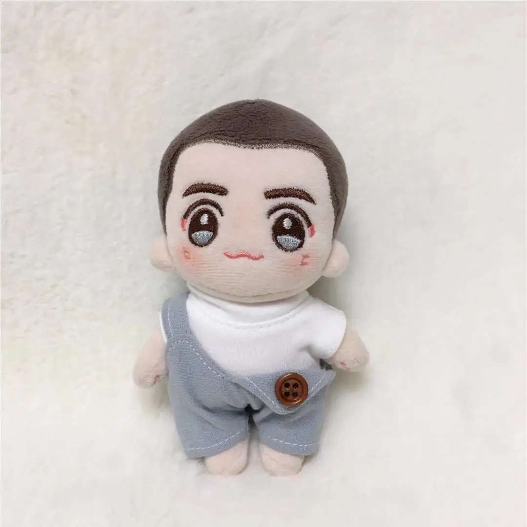 

Hand-made 10cm doll clothes normal body straps white T-shirt inner jacket suit does not contain dolls