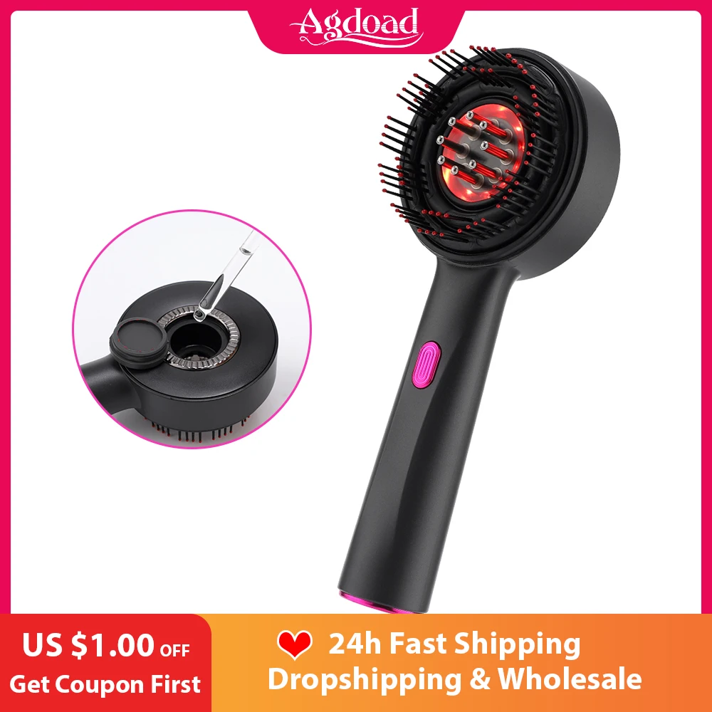 

Electric Massage Comb Shiatsu Kneading Scalp Massager 630nm Red Light Scalp Medicine Applicator Hair Care Comb Anti Hair Loss