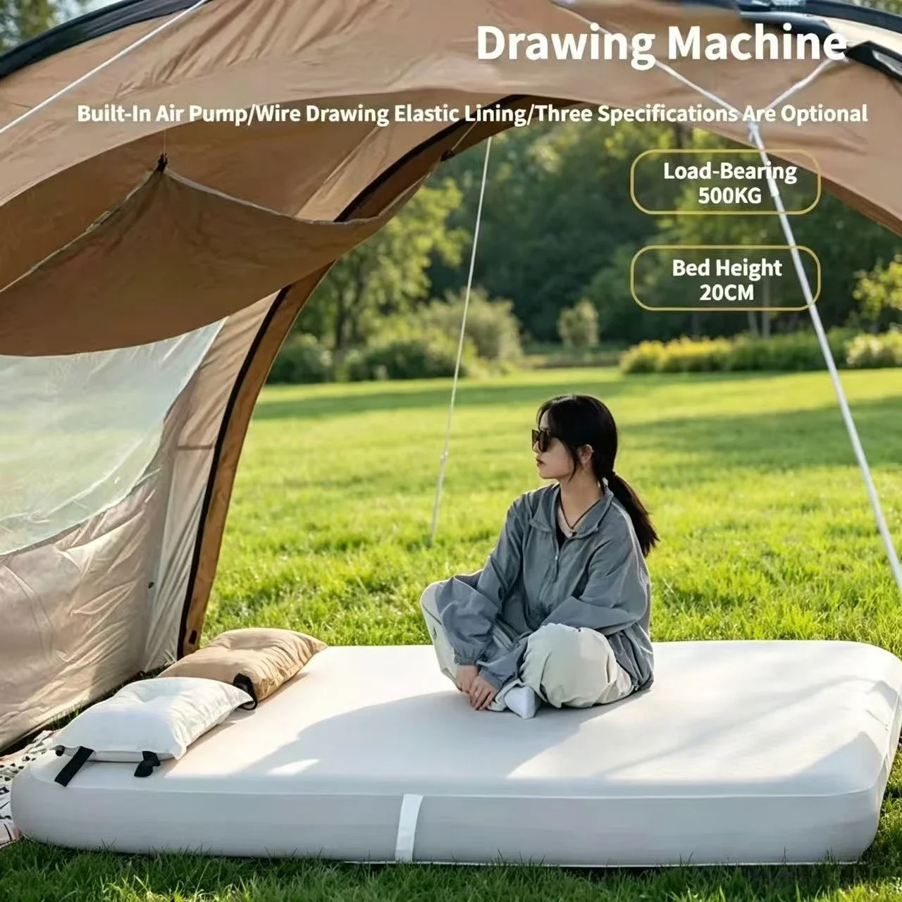 MOUNTAINHIKER Automatic Inflation Mattress Bed Outdoor Camping Picnic Self-driving Travel Mattress Pillow Furnitures