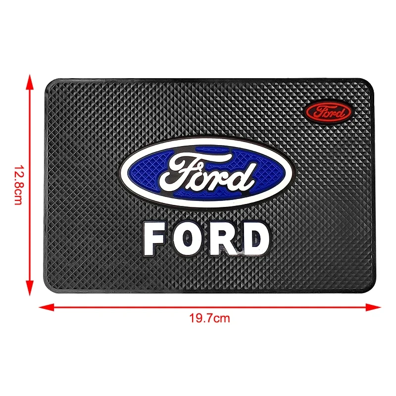 Car Logo Anti Slip Pad Waterproof Phone Glasses Pad Car Accessories For Ford Focus mk2 mk3 Fiesta mk7 Ranger Mondeo S-MAX Kuga