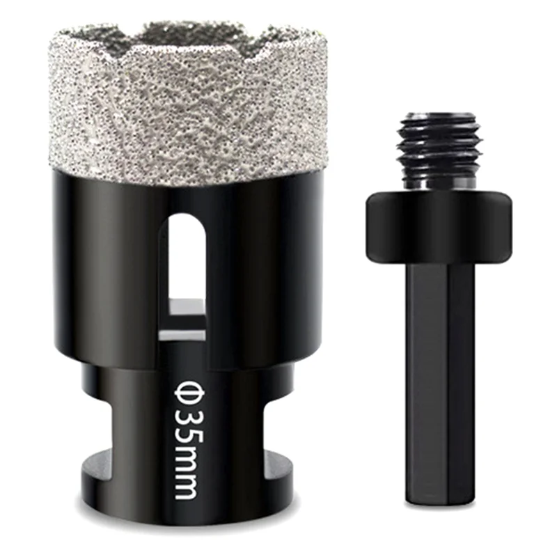 

-ABGQ Dry Diamond Core Drill Bits Tile Hole Saws For Porcelain Tile Granite Marble Stone Brick Vacuum Brazed