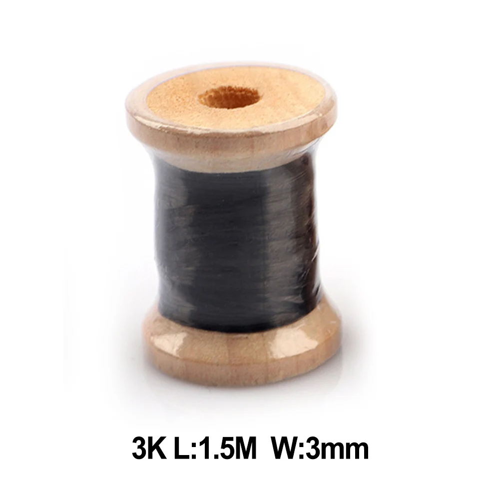 1pc Fishing Rod Carbon Fiber Binding Line Rod Guide Wrapping Line Ring Thread Carbon Fiber Raw Silk Fishing Accessories