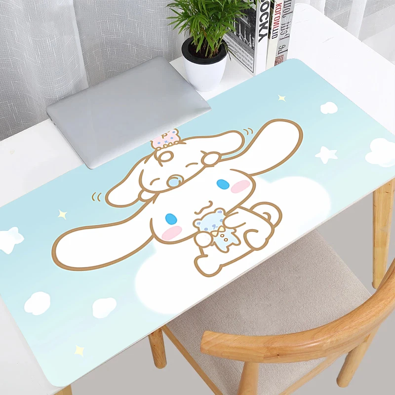 Alfombrilla de ratón para juegos Anime PC ordenador Cinnamoroll jugadores de deportes electrónicos alfombrilla de ratón de escritorio para CS GO Oficina portátil alfombrilla de ratón Kawaii